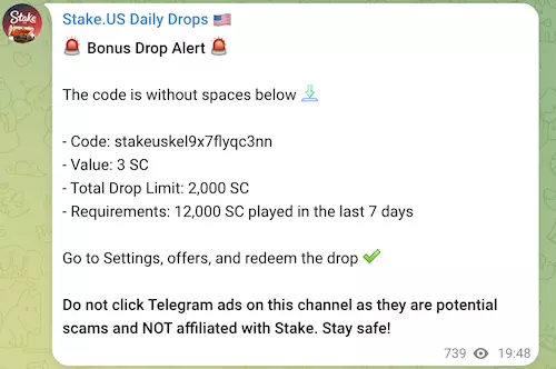 stake bonus drop code september 2026